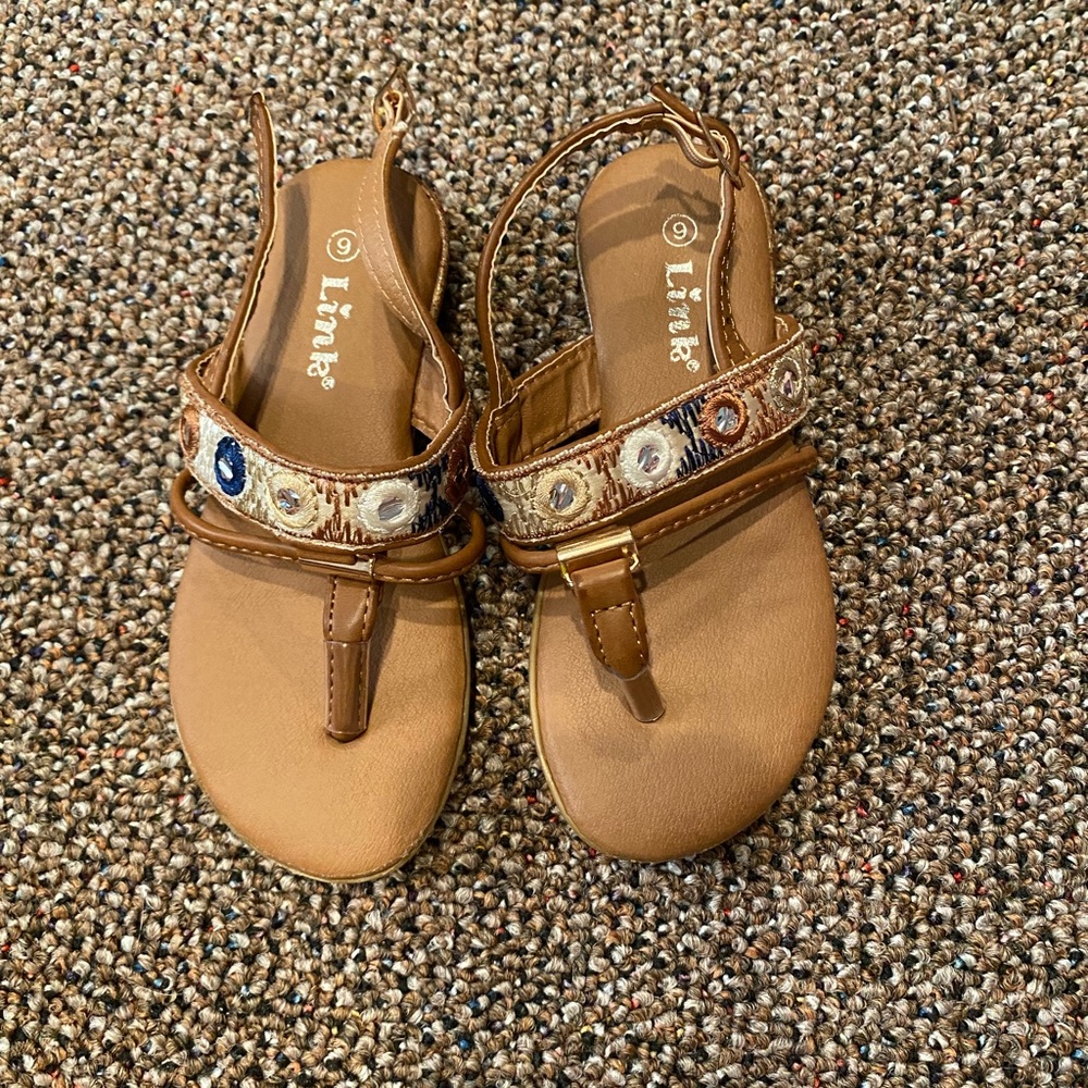 Brown beaded Sandals